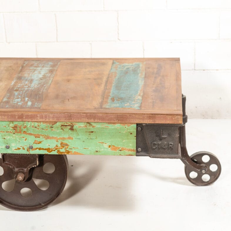 Revival Mango Iron Cart Coffee Table - Image 4