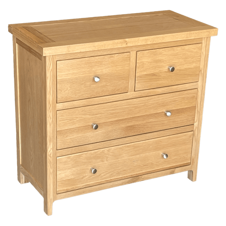 Cottage Oak 2 Over 2 Chest of Drawers