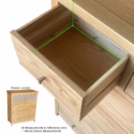 Cottage Oak 2 over 3 Chest of Drawers - Image 4