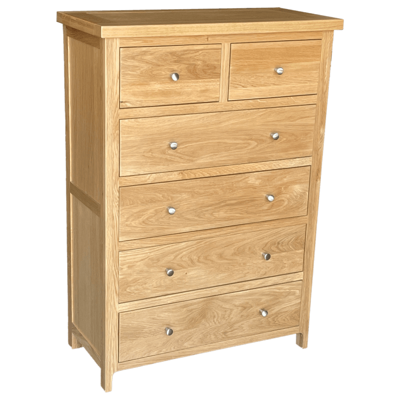 Cottage Oak 2 Over 4 Drawer Chest