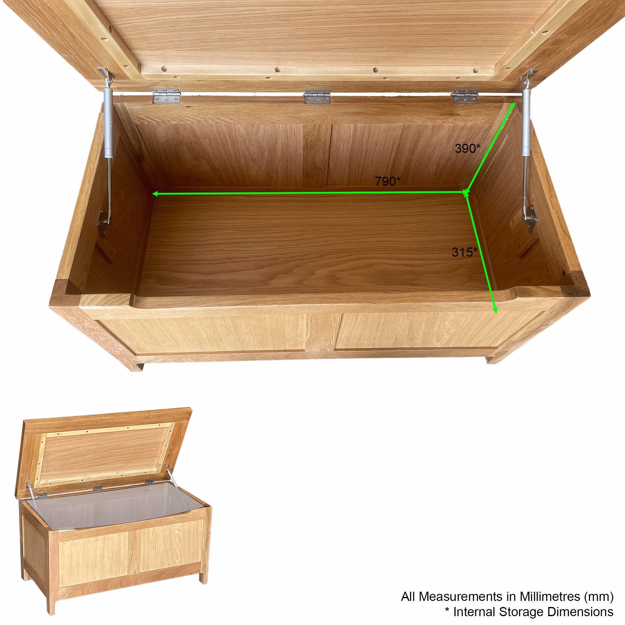 Cottage Oak Blanket Box - Image 3