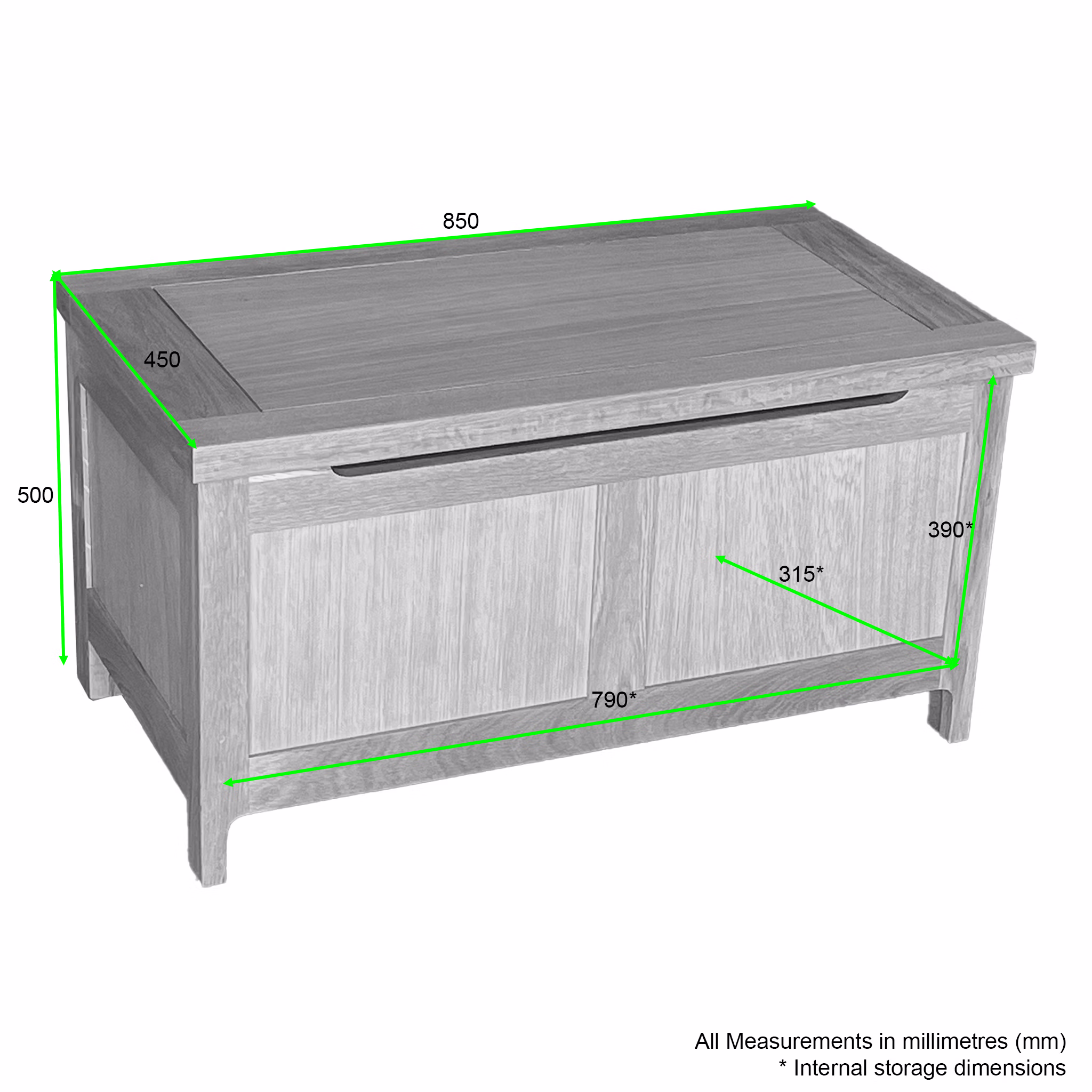 Cottage Oak Blanket Box - Image 2