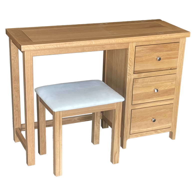 Cottage Oak Dressing Table and Stool