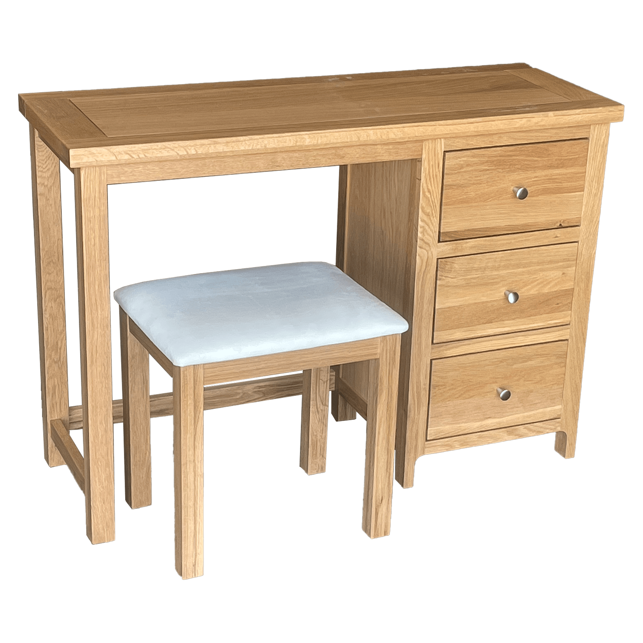 Cottage Oak Dressing Table and Stool