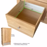 Cottage Oak 2-Door 2-Drawer Double Wardrobe - Image 3