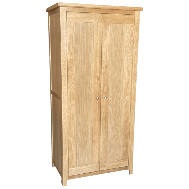 Cottage Oak 2 Door Double Wardrobe