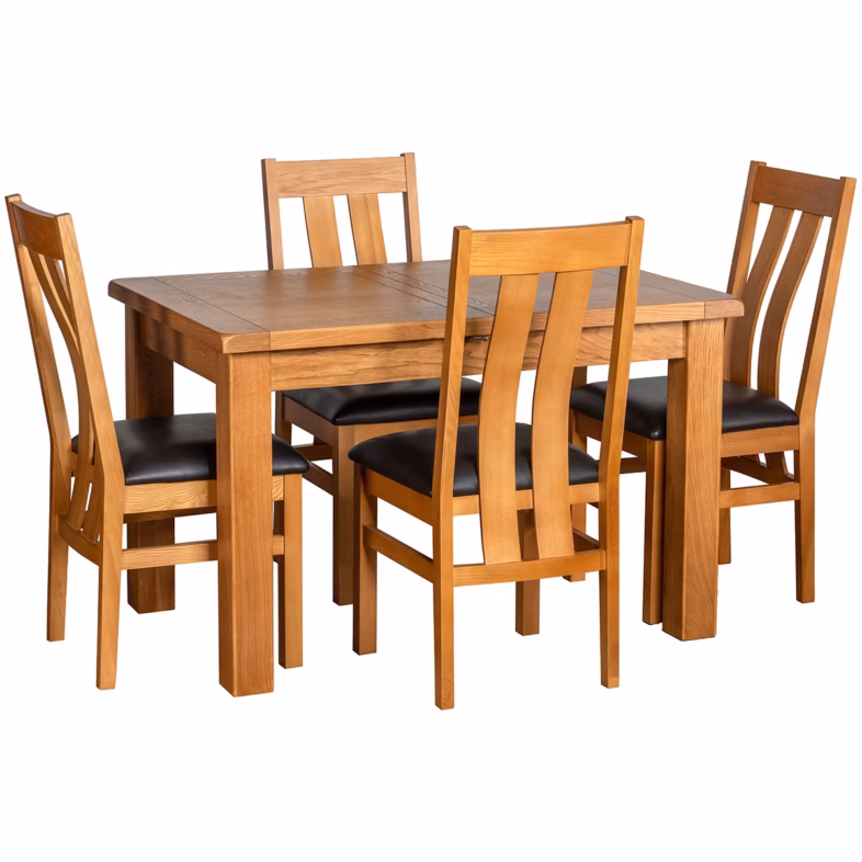 Canterbury Ash Twin Slat Dining Chair and oak table