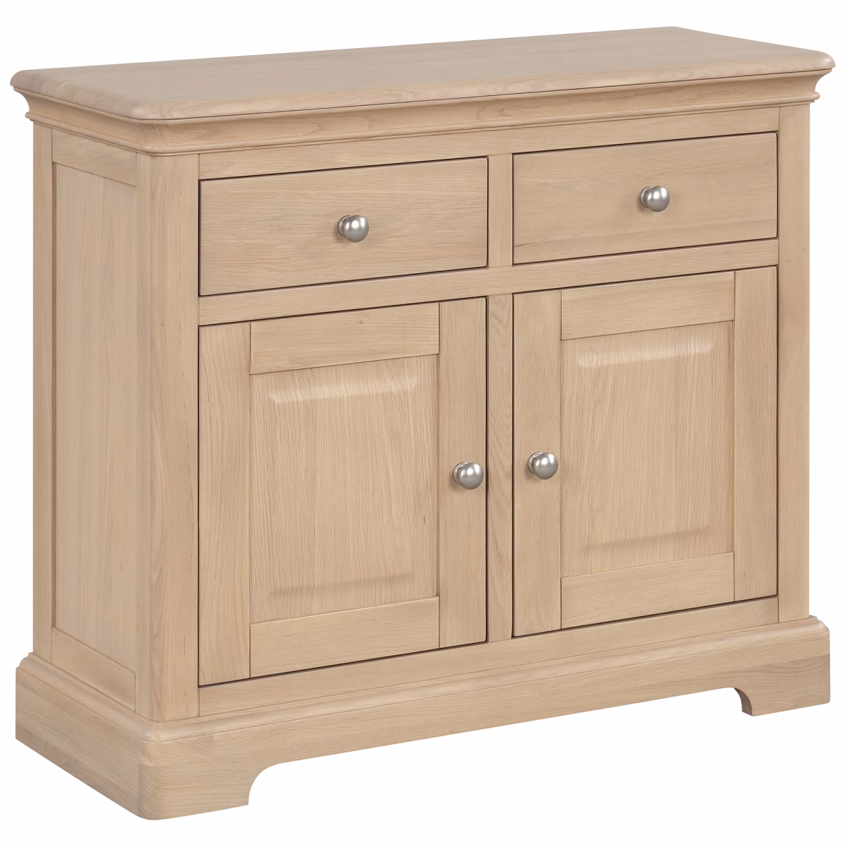 Cornwall Oak 2 Door 2 Drawer Sideboard isolated