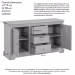 Cornwall Oak 2 Door 3 Drawer Sideboard dimensions dimensions