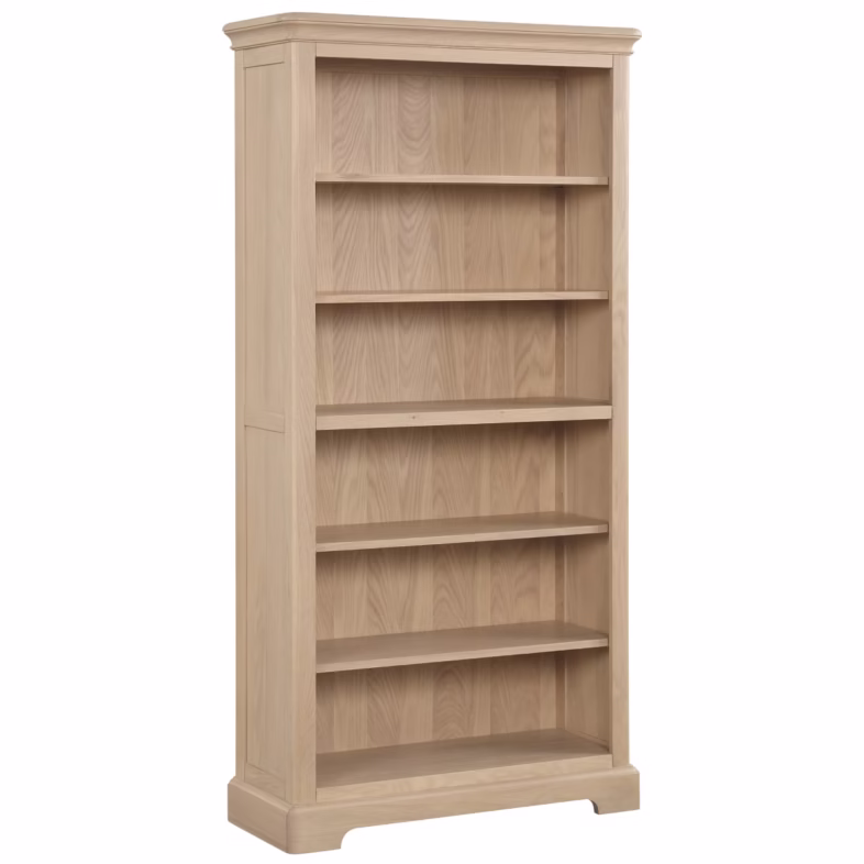 Cornwall Oak 6ft Bookcase isolated