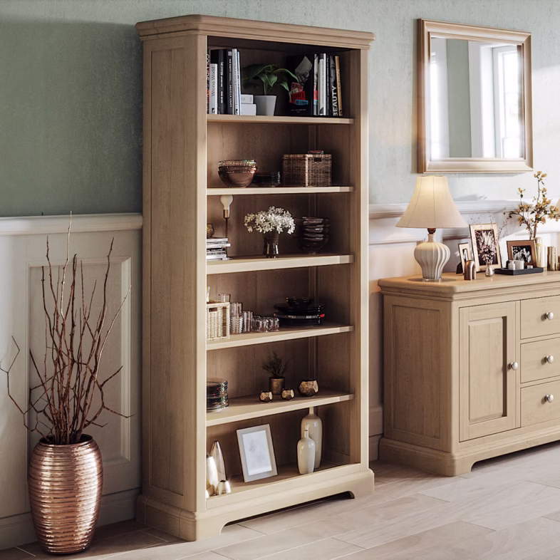 Cornwall Oak 6ft Bookcase lifestyle