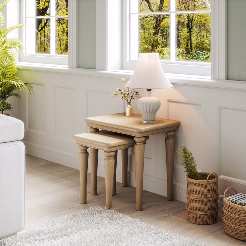 Cornwall Oak Nest of 2 Tables
