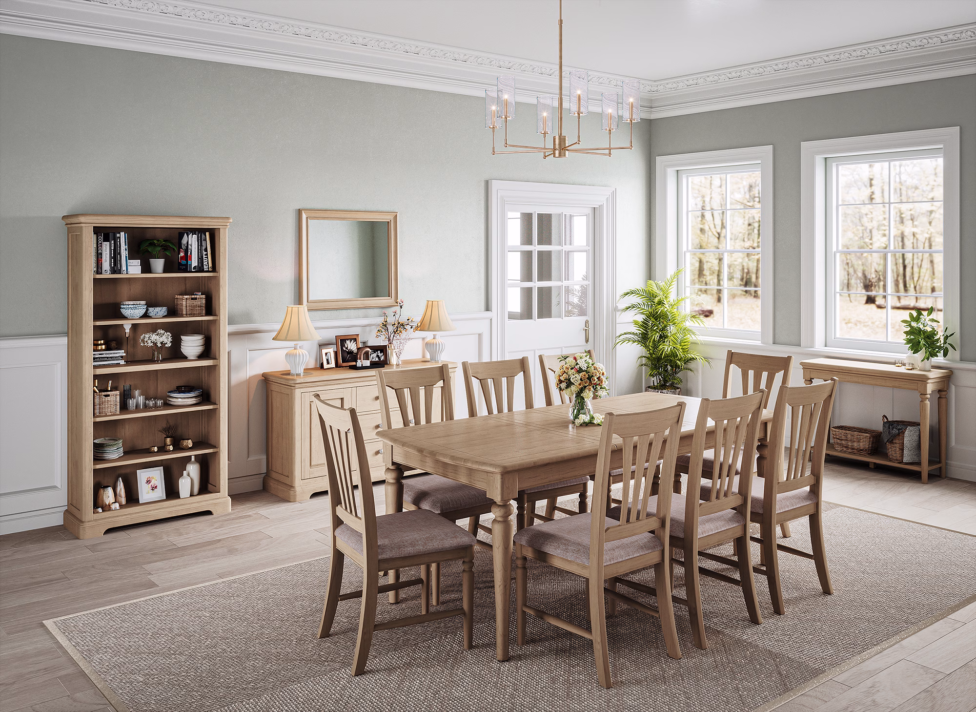 Cornwall Oak Painted Wooden Dining Chair - Image 2