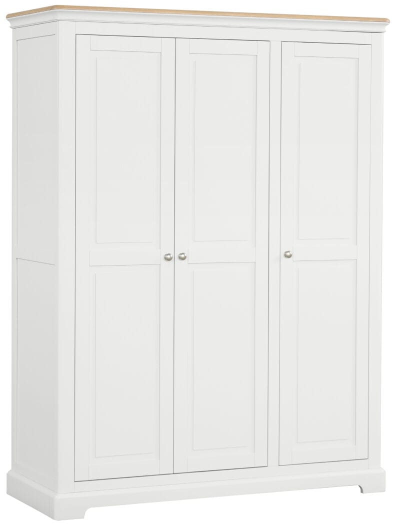 Cornwall White Triple Wardrobe