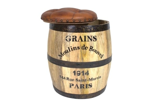 Storage Barrel Stool - Image 2