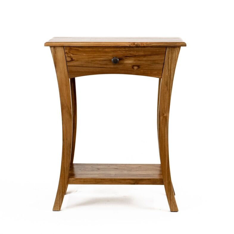 Occasional Teak Curved Leg Hall Table