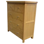 Cottage Oak 2 over 3 Chest of Drawers - Image 1