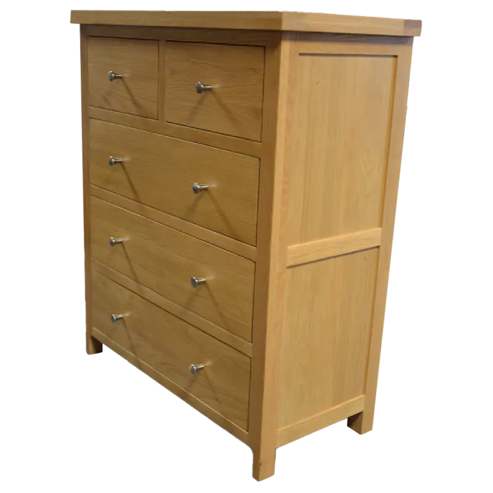 Cottage Oak 2 over 3 Chest of Drawers