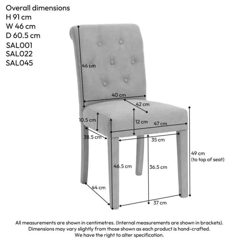 Lily Fabric Button-backed Chair in Slate - Image 6