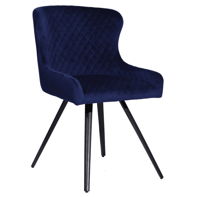Freya Dining Chair - Blue Velvet