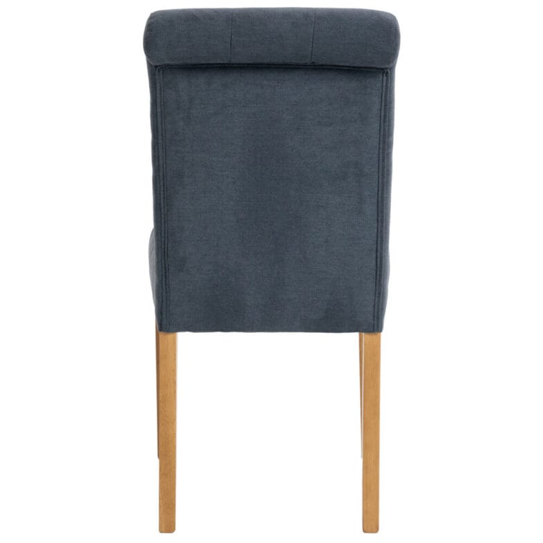 Lily Fabric Button-backed Chair in Slate back 2