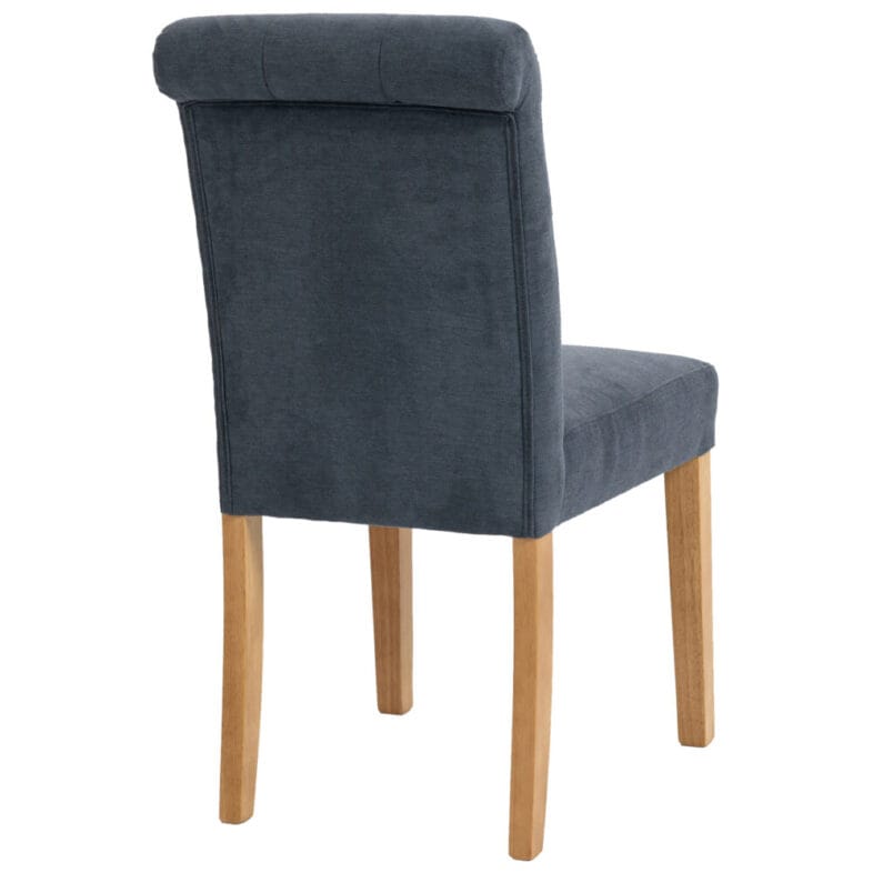 Lily Fabric Button-backed Chair in Slate back