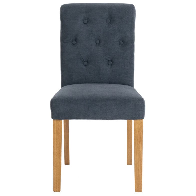 Lily Fabric Button-backed Chair in Slate front