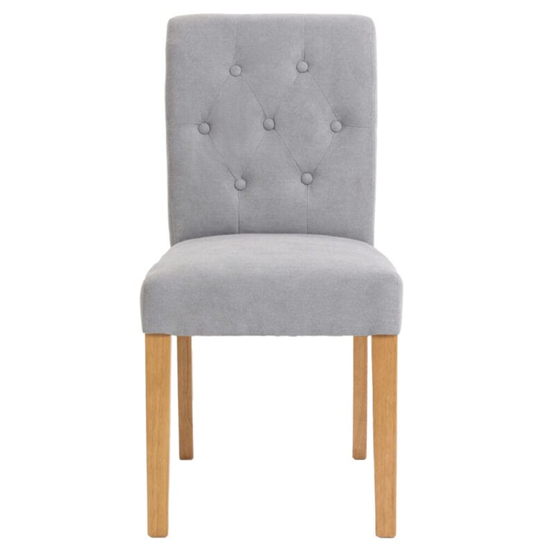 Lily Fabric Button-backed Chair in Stone 2