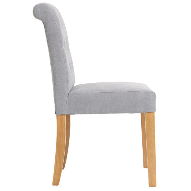 Lily Fabric Button-backed Chair in Stone 5