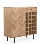 Malvern Herringbone Bar Cabinet lifestyle angle