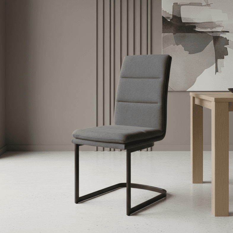 Modena Cantilever Dining Chair in Grey lifestyle