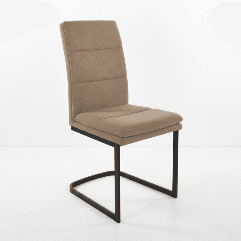Modena Cantilever Dining Chair in Taupe white