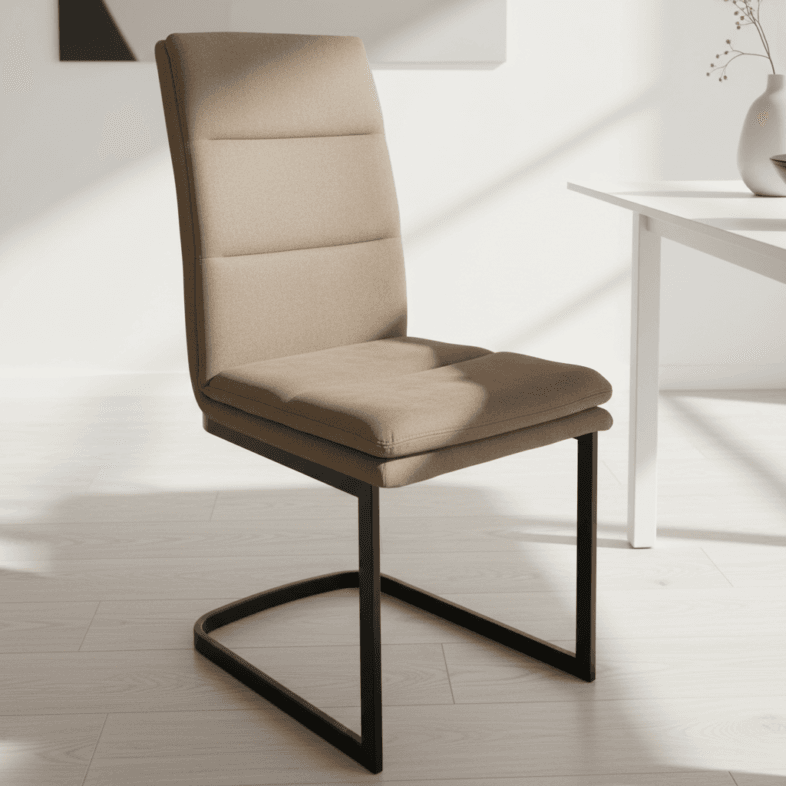 Modena Cantilever Dining Chair in Taupe - Image 2