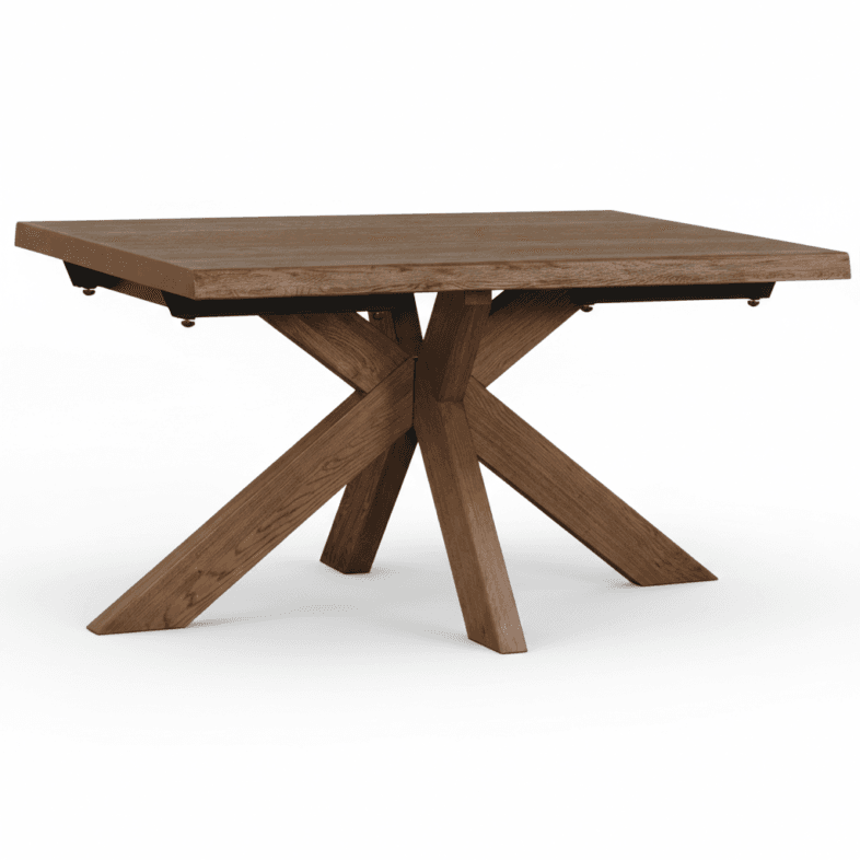 Modena Oak 140cm Dining Table with Wooden Star Base