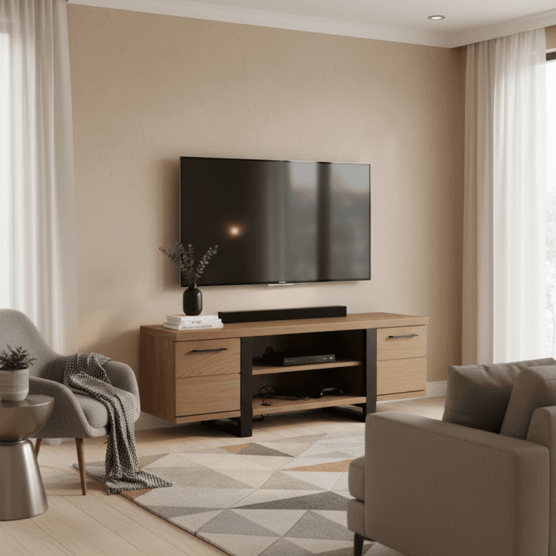 Modena Oak TV Unit lifestyle