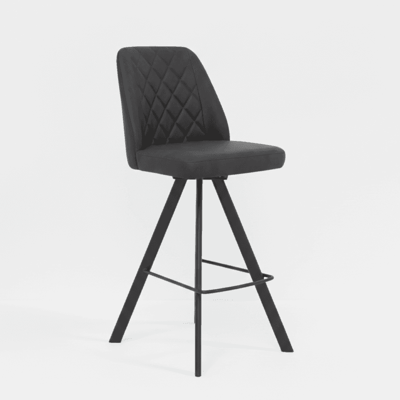Modena Swivel Bar Stool in Grey white