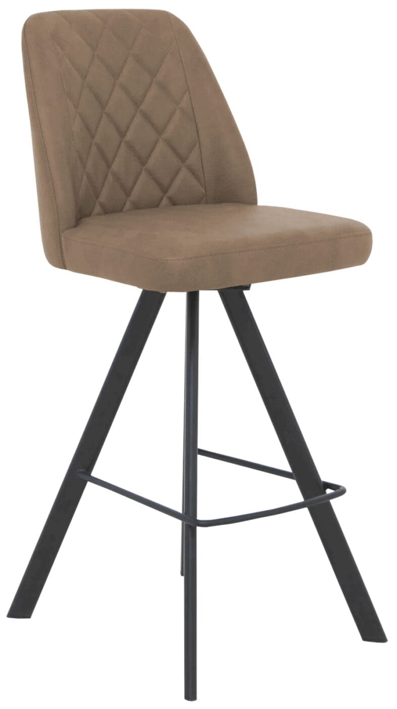 Modena Swivel Bar Stool in Taupe