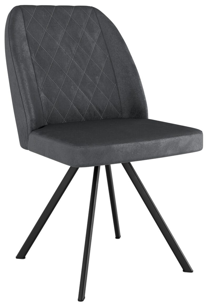Modena Swivel Dining Chair in Grey iso