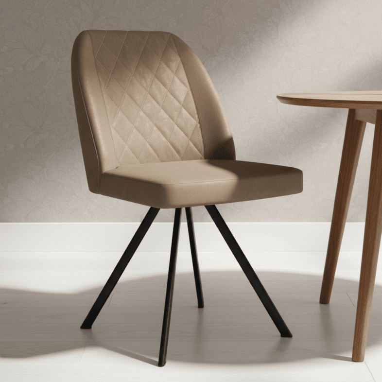 Modena Swivel Dining Chair in Taupe lifestyle