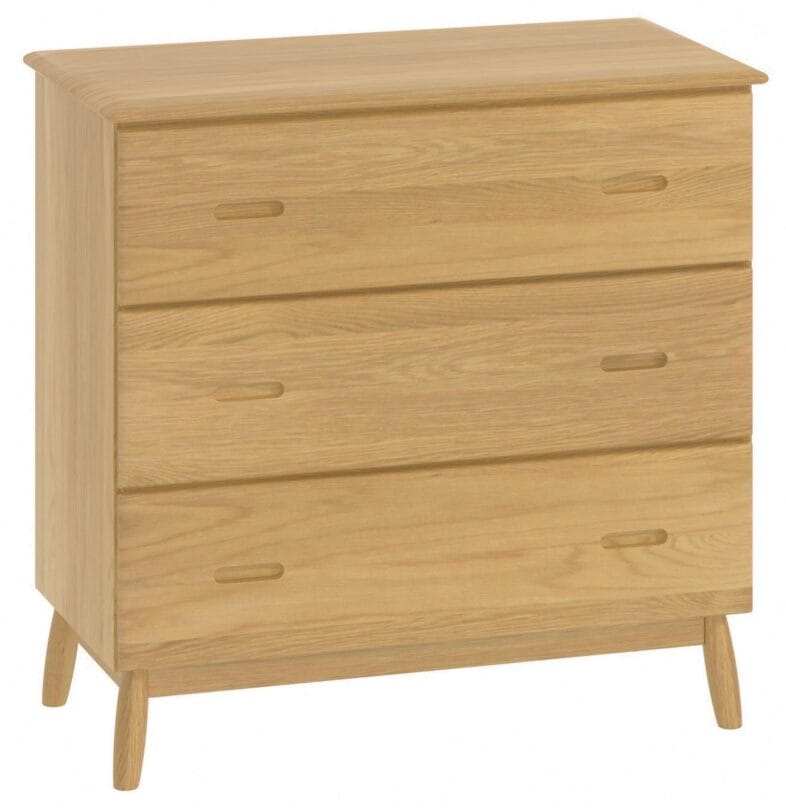 Sophia Oak 3 Drawer Chest of Drawers s