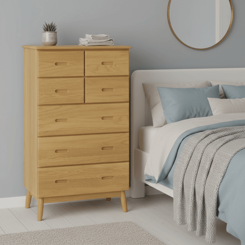 Sophia Oak 4 Over 3 Tall Chest of Drawers ls