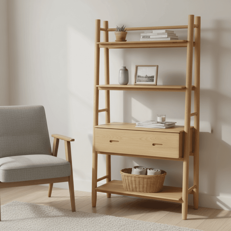 Sophia Oak Shelving Unit Lifestyle 2