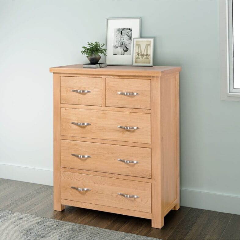 Valencia Oak 2 Over 3 Chest of Drawers