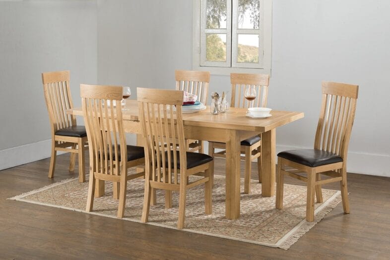 Valencia Oak Extending Dining Table 6-8 Seater