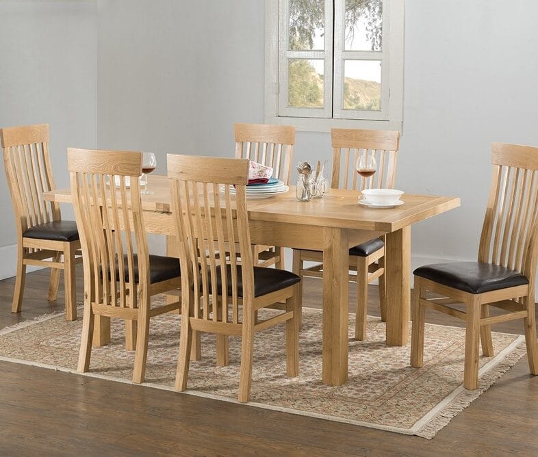Valencia Oak Extending Dining Table 6-8 Seater