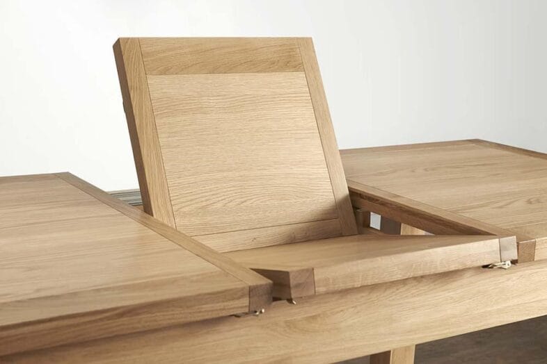 Valencia Oak Extending Dining Table 6-8 Seater flap