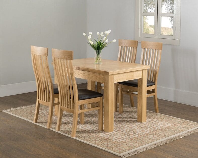 Valencia Oak Extending Dining Table lifestyle