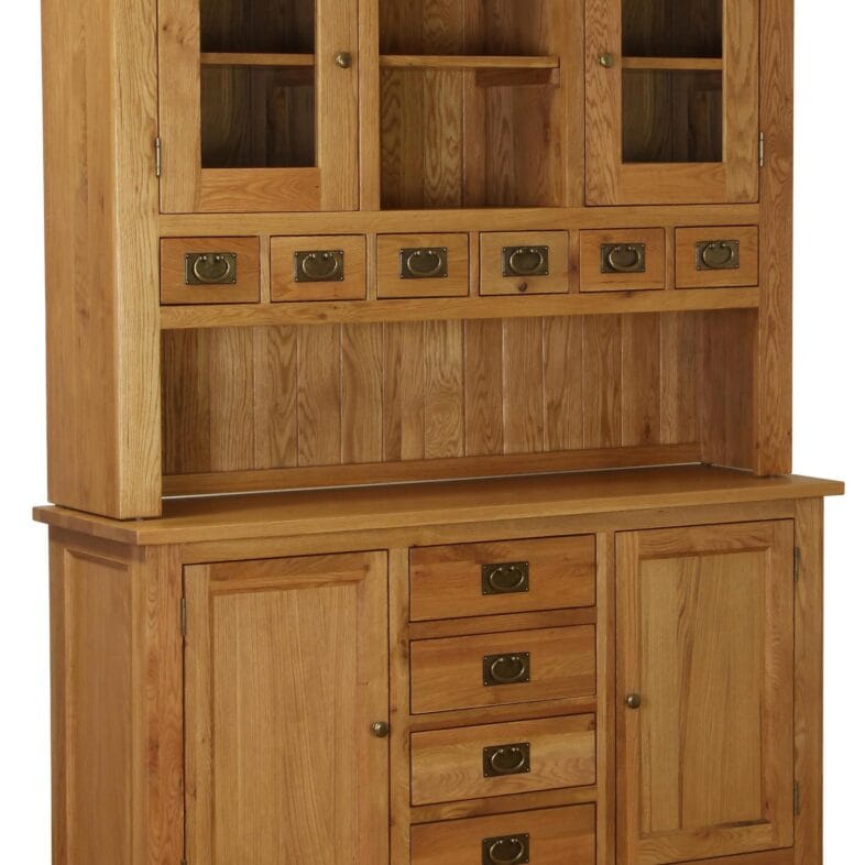 Original Vancouver Solid Oak Large Dresser Hutch Top Only