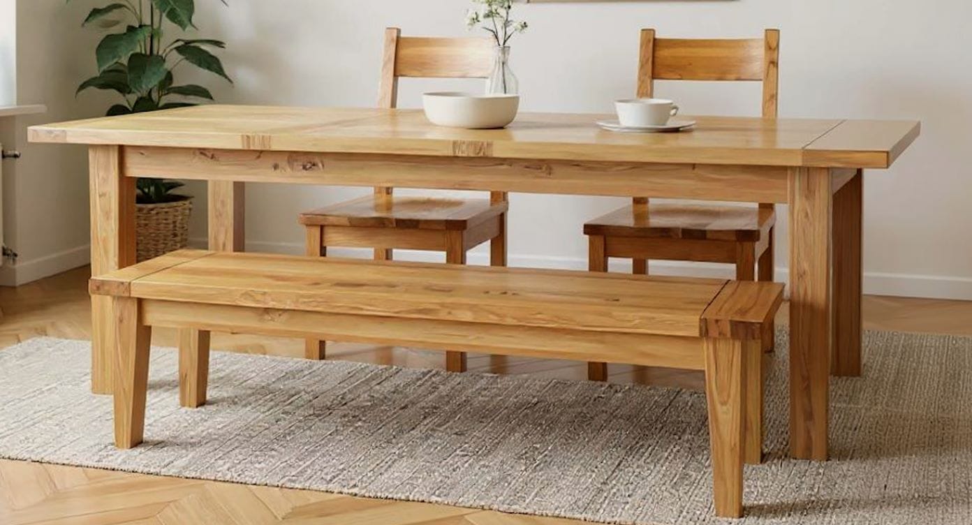 Vancouver solid oak dining set at House of Oak