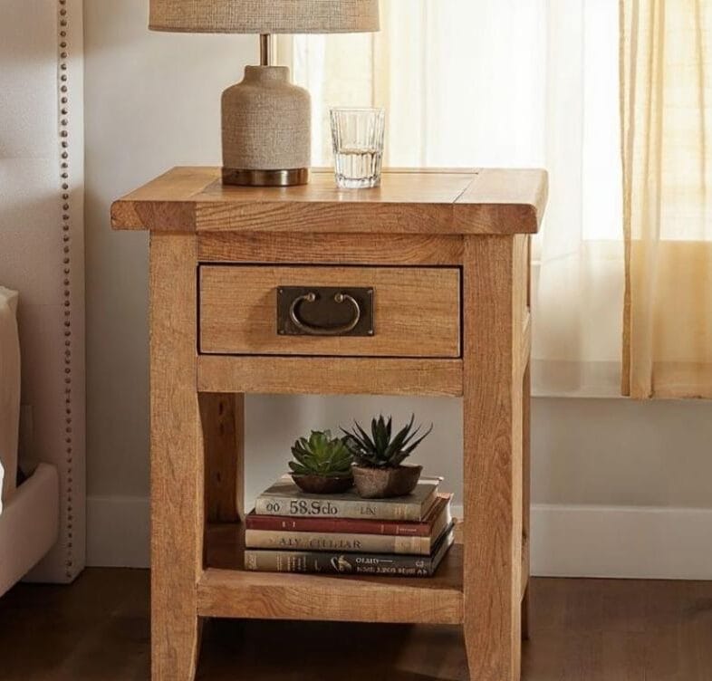 Original Vancouver Oak 1 Drawer Bedside Table